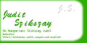 judit szikszay business card